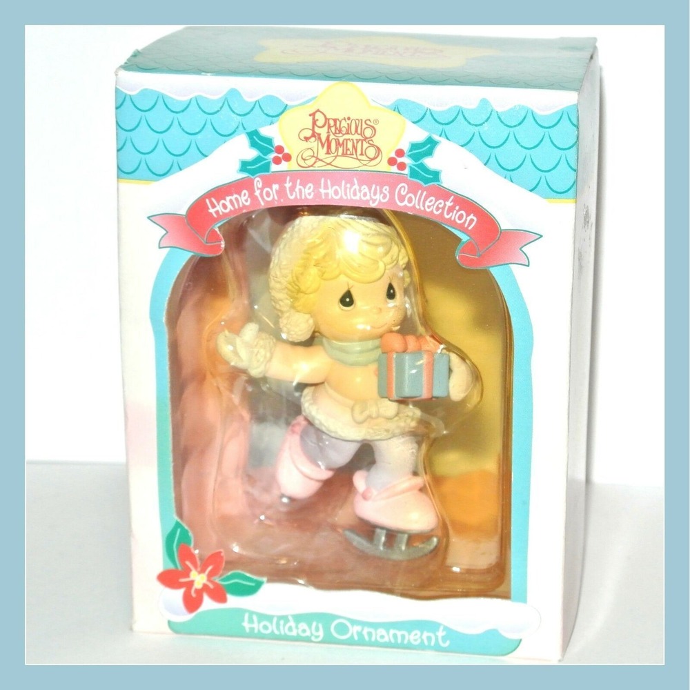 Precious Moments‎ Home For The Holidays Collection Ornament 182370 Girl Skating